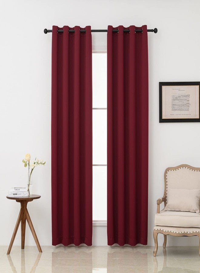 Pickluc Burgundy Blackout Curtains with Grommet 84 Inches Long 2 Panels, Light Blocking Window Drapes for Living Room, Thermal Insulated, Noise Reduction, Privacy Protection, 52" Wide x 84" Length - Image 1